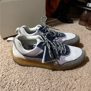 Clarks Gray and White Men's Sneakers